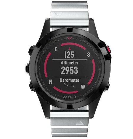 Curea ceas Smartwatch Garmin Fenix 7X / 6X / 5X Plus / 5X / 3 HR / 3, 26 mm Otel inoxidabil iUni Lin